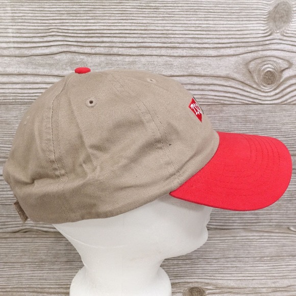 TRACTOR SUPPLY CO TSC TAN ,RED ADJUSTABLE BASEBALL HAT CAP NEW! - Picture 6 of 8